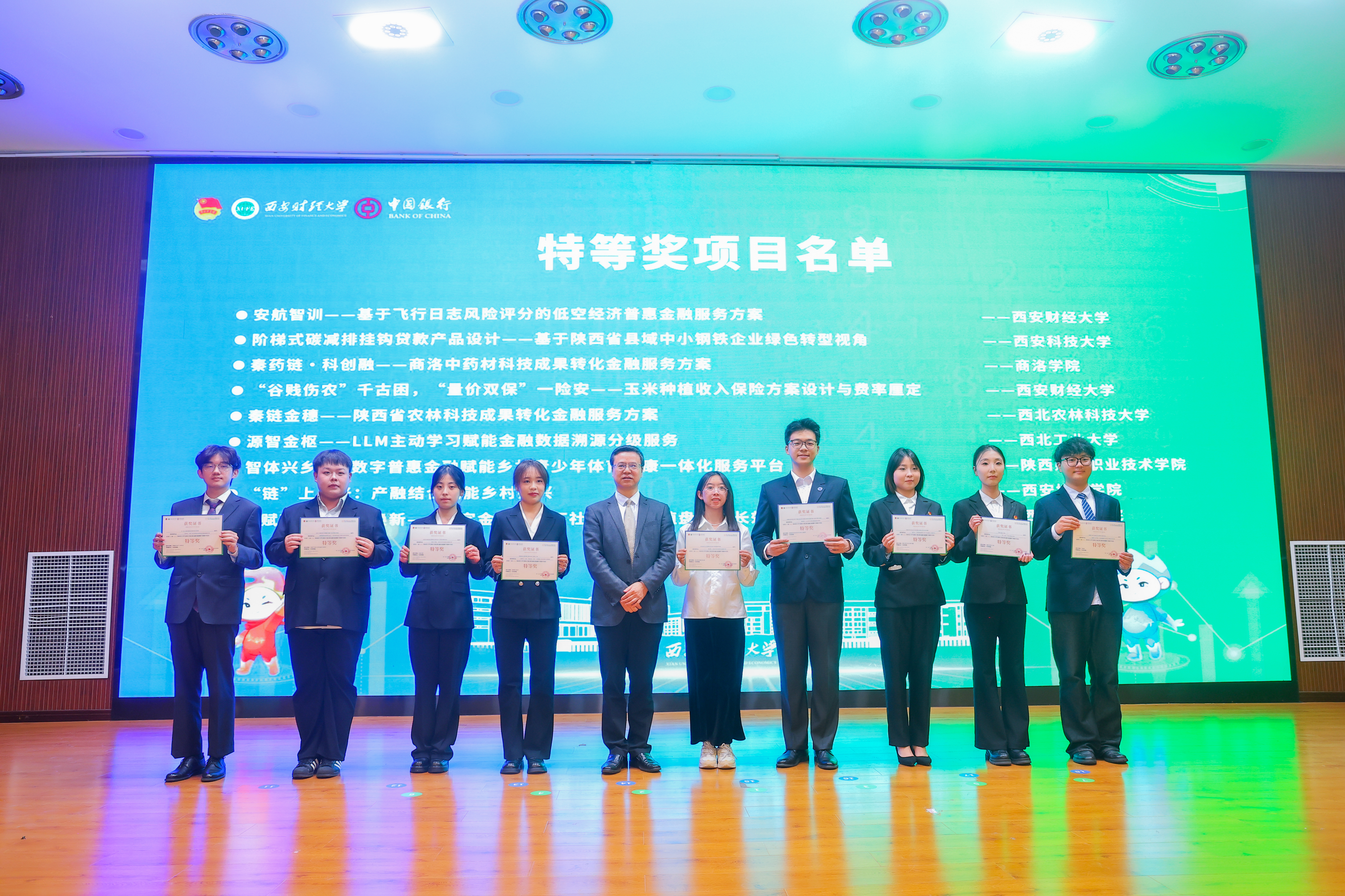 我校荣获省级特等奖（右三为我校学生李文怡）